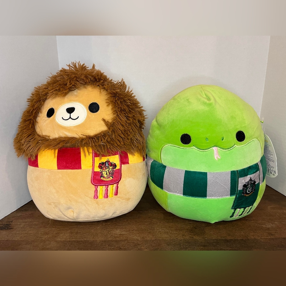 Squishmallows Harry Potter 10" Gryffindor Lion House & Slytherin Snake NWT